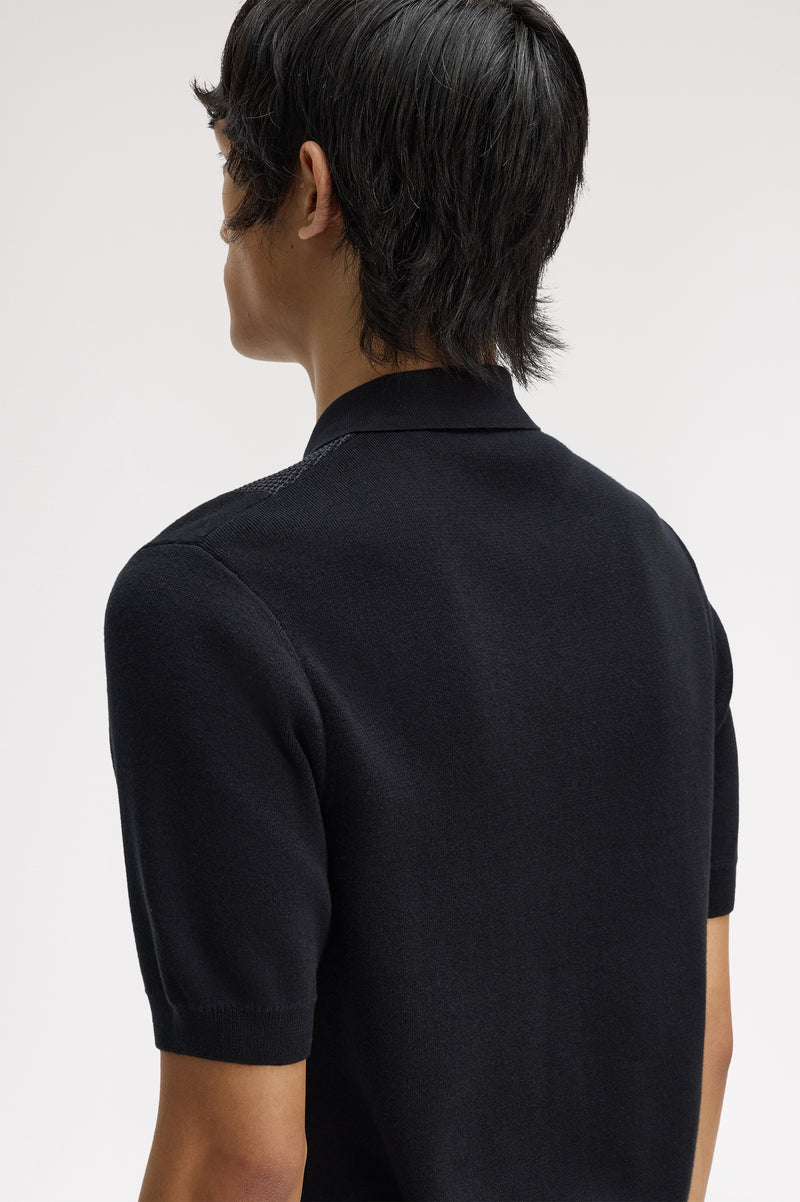 PANEL DETAIL KNITTED SHIRT