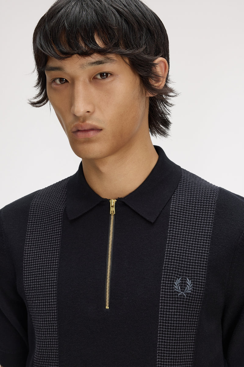 PANEL DETAIL KNITTED SHIRT