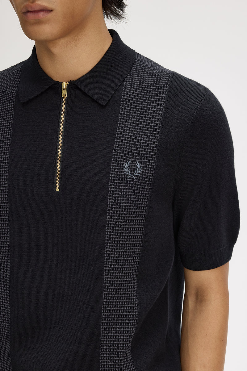 PANEL DETAIL KNITTED SHIRT