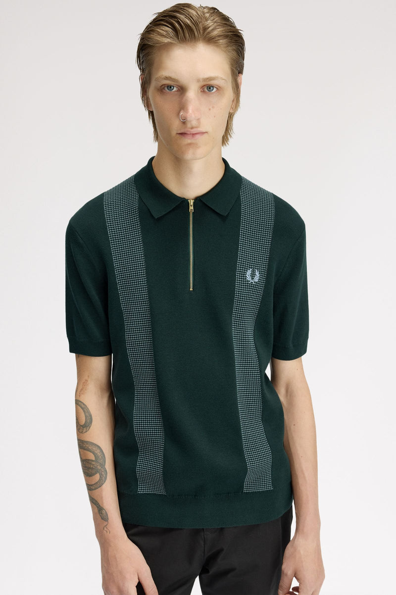 PANEL DETAIL KNITTED SHIRT