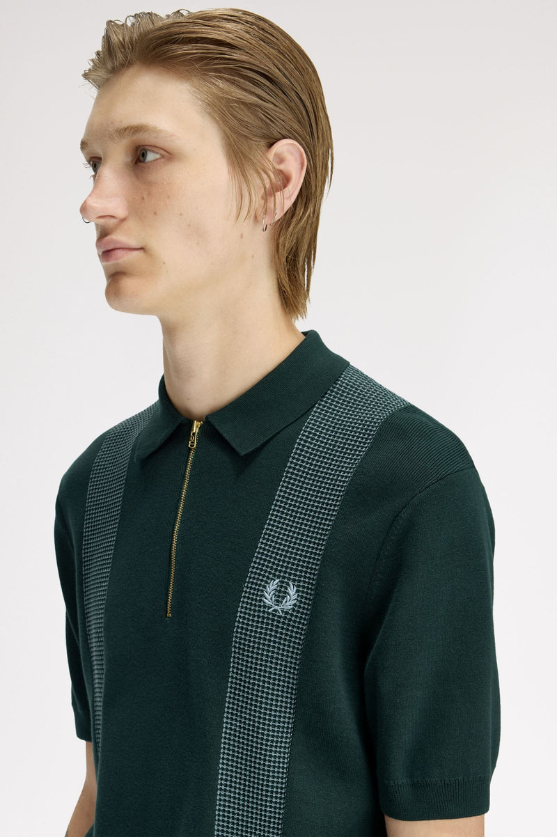 PANEL DETAIL KNITTED SHIRT