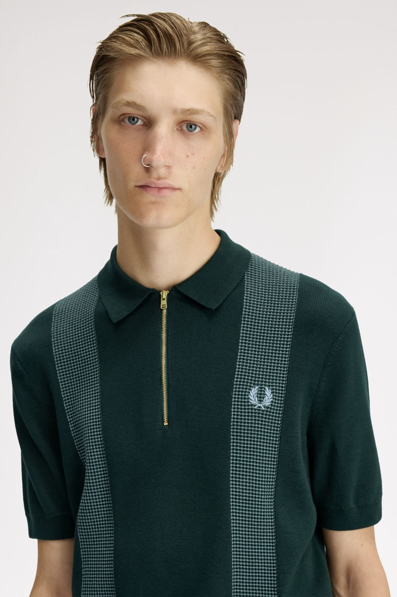 PANEL DETAIL KNITTED SHIRT