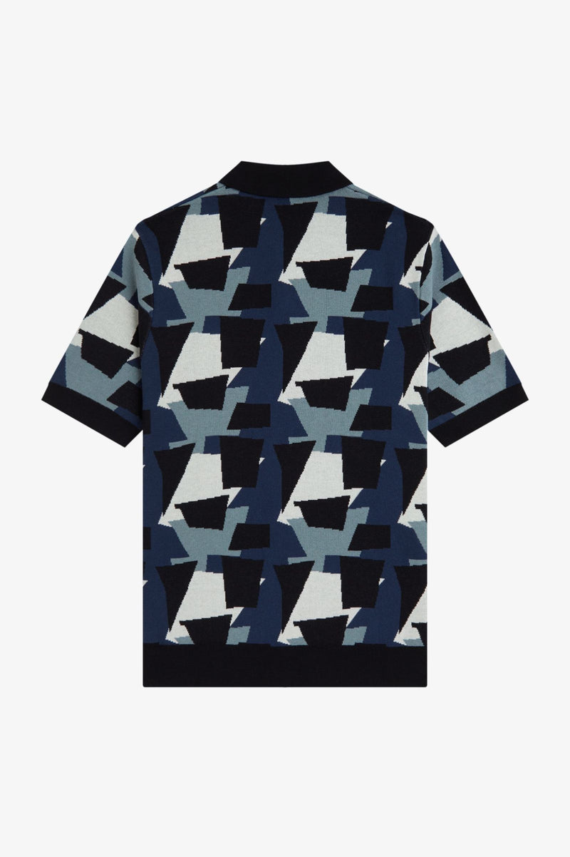 FRAGMENT JACQUARD KNIT SHIRT