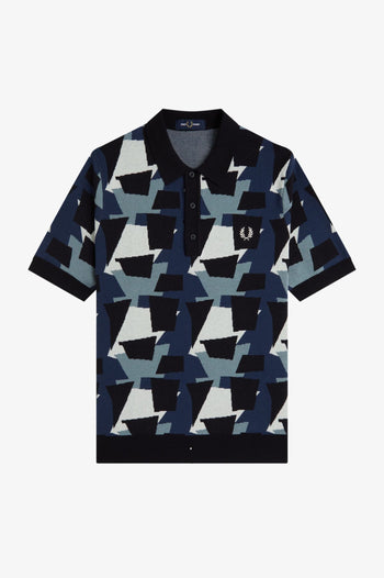 FRAGMENT JACQUARD KNIT SHIRT