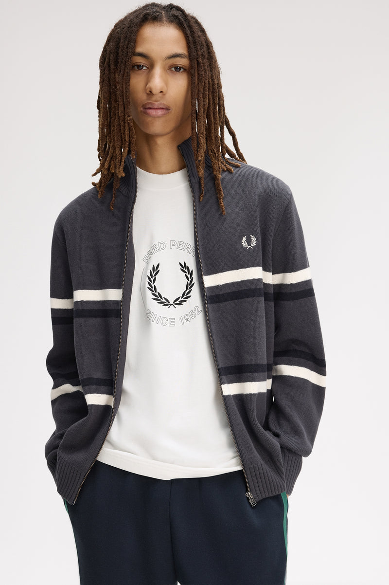 FRED PERRY GRAPHIC CARDIGAN