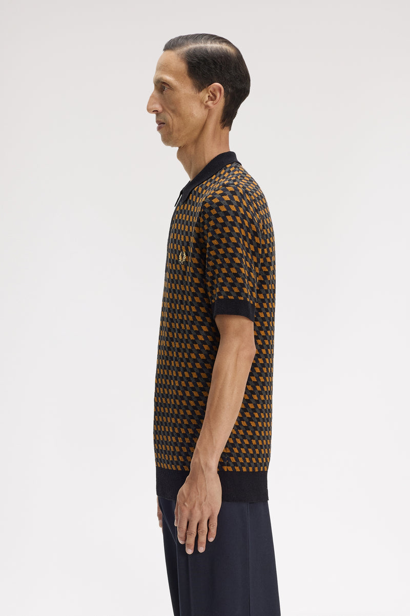 GEOMETRIC KNITTED SHIRT