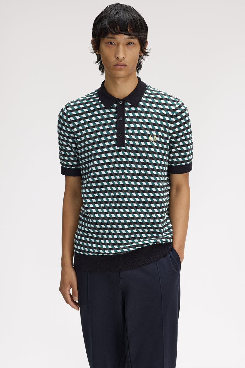 GEOMETRIC KNITTED SHIRT