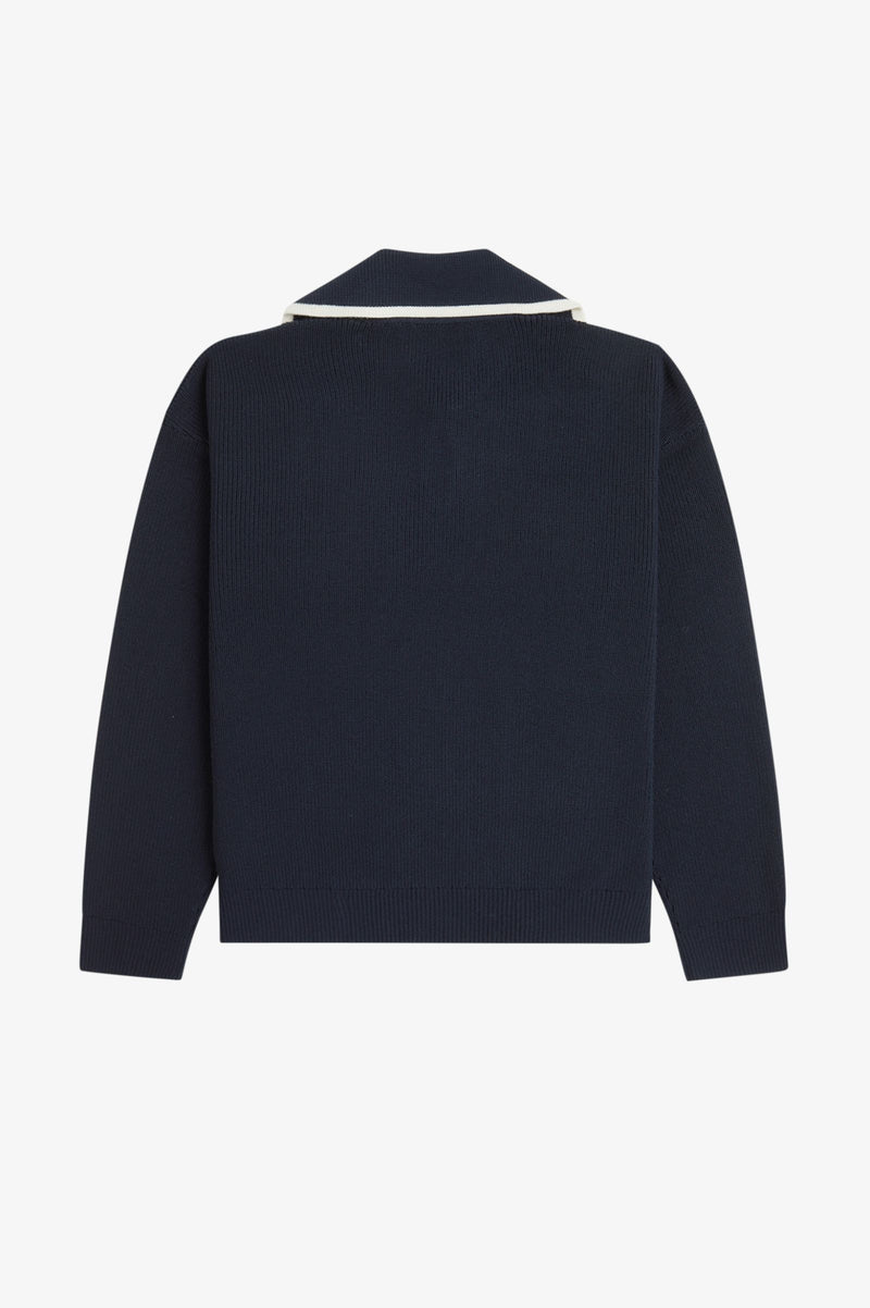 WIDE COLLAR KNITTED SHIRT