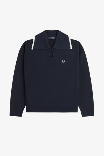 WIDE COLLAR KNITTED SHIRT