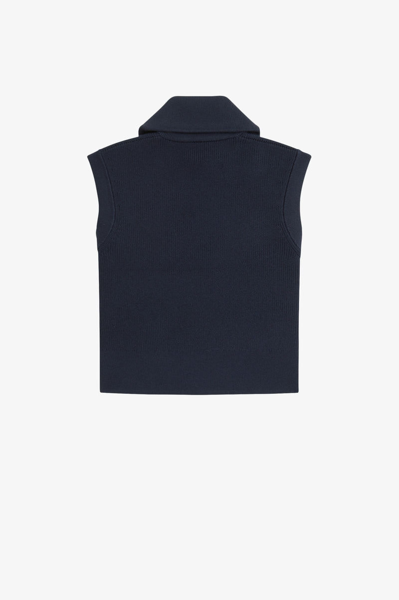 ZIP NECK KNITTED TANK