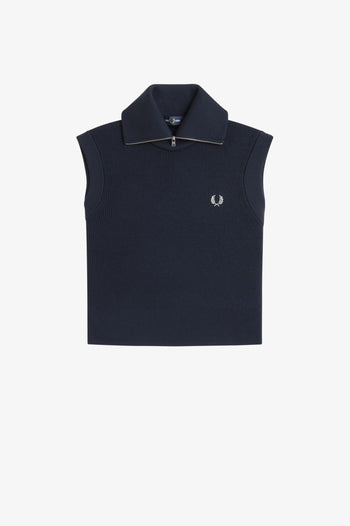 ZIP NECK KNITTED TANK