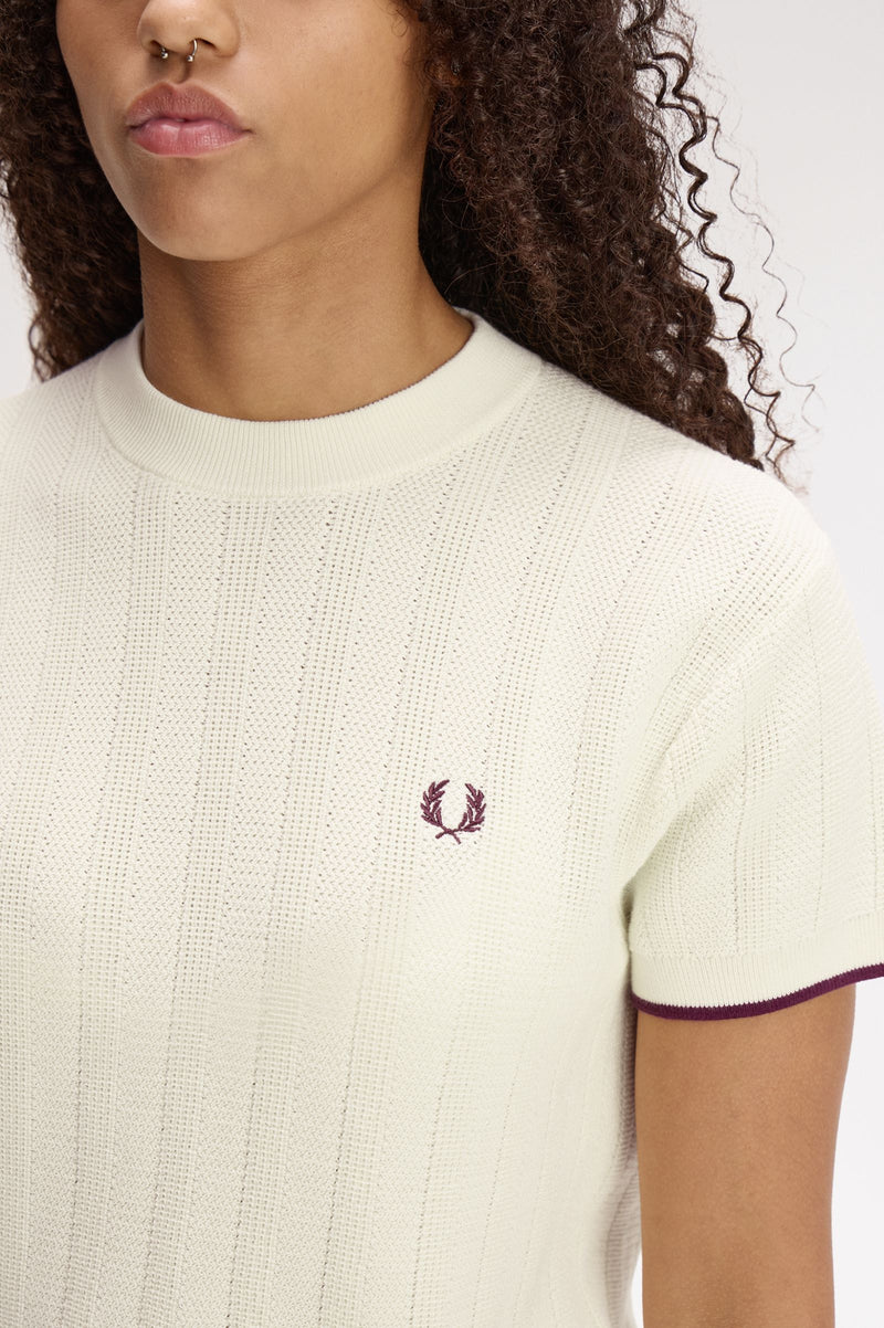 TEXTURED KNITTED T-SHIRT