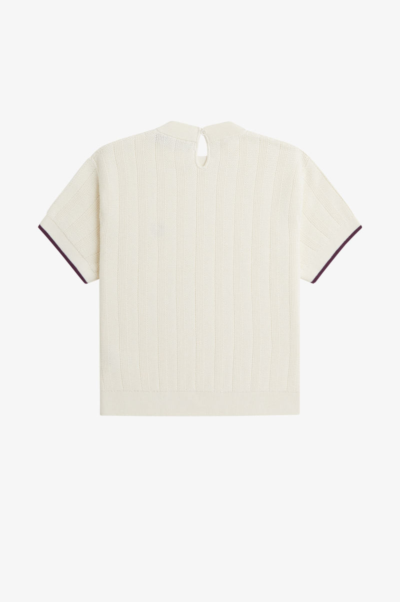 TEXTURED KNITTED T-SHIRT