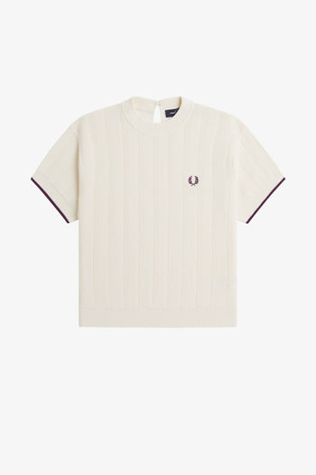 TEXTURED KNITTED T-SHIRT
