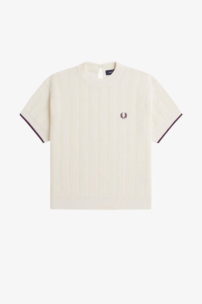 TEXTURED KNITTED T-SHIRT