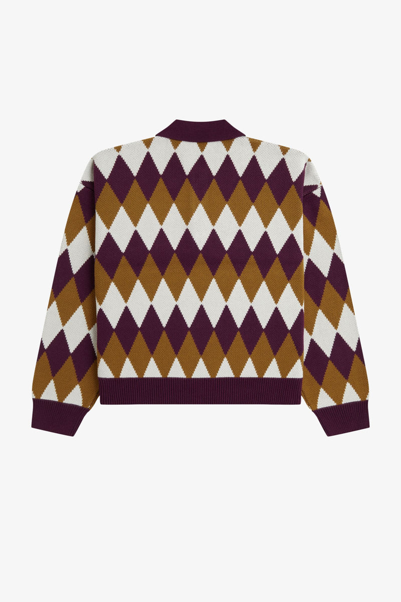 DIAMOND JACQUARD KNITTED SHIRT