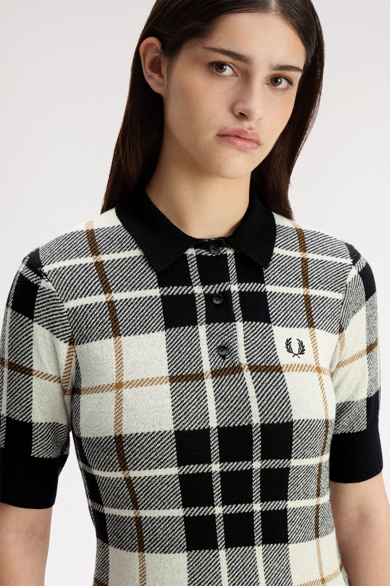 BOUCLE TARTAN KNITTED SHIRT