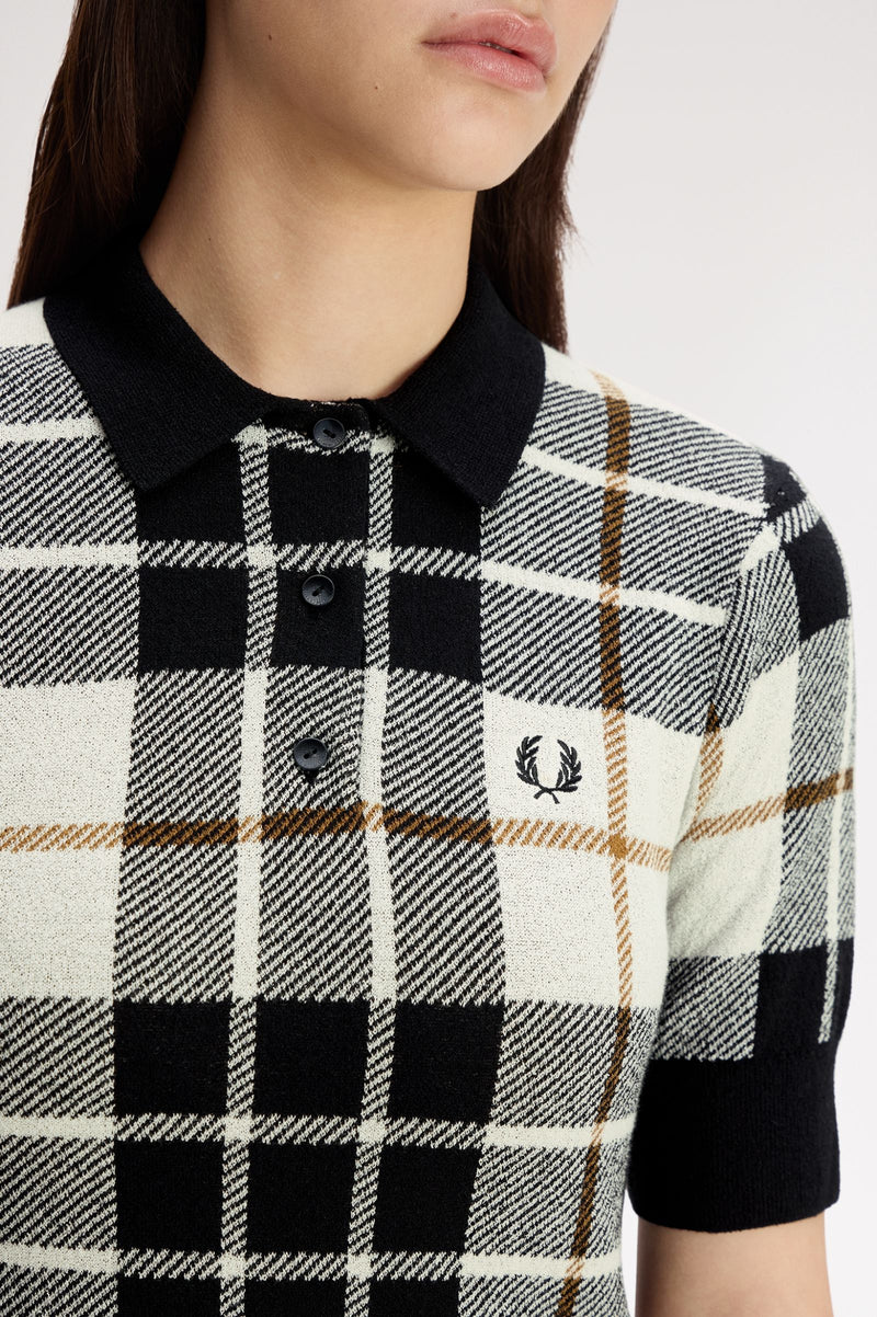 BOUCLE TARTAN KNITTED SHIRT