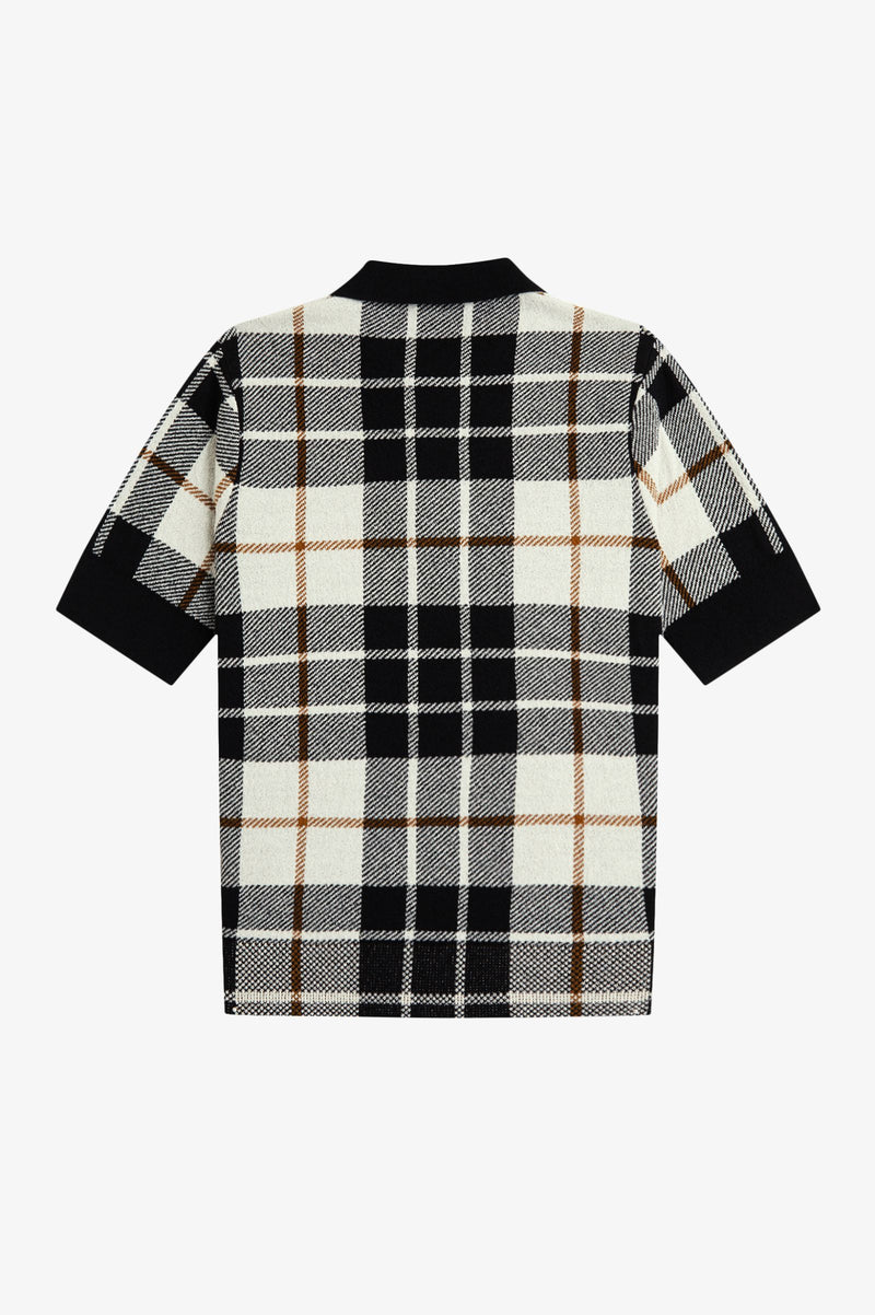 BOUCLE TARTAN KNITTED SHIRT