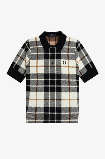 BOUCLE TARTAN KNITTED SHIRT