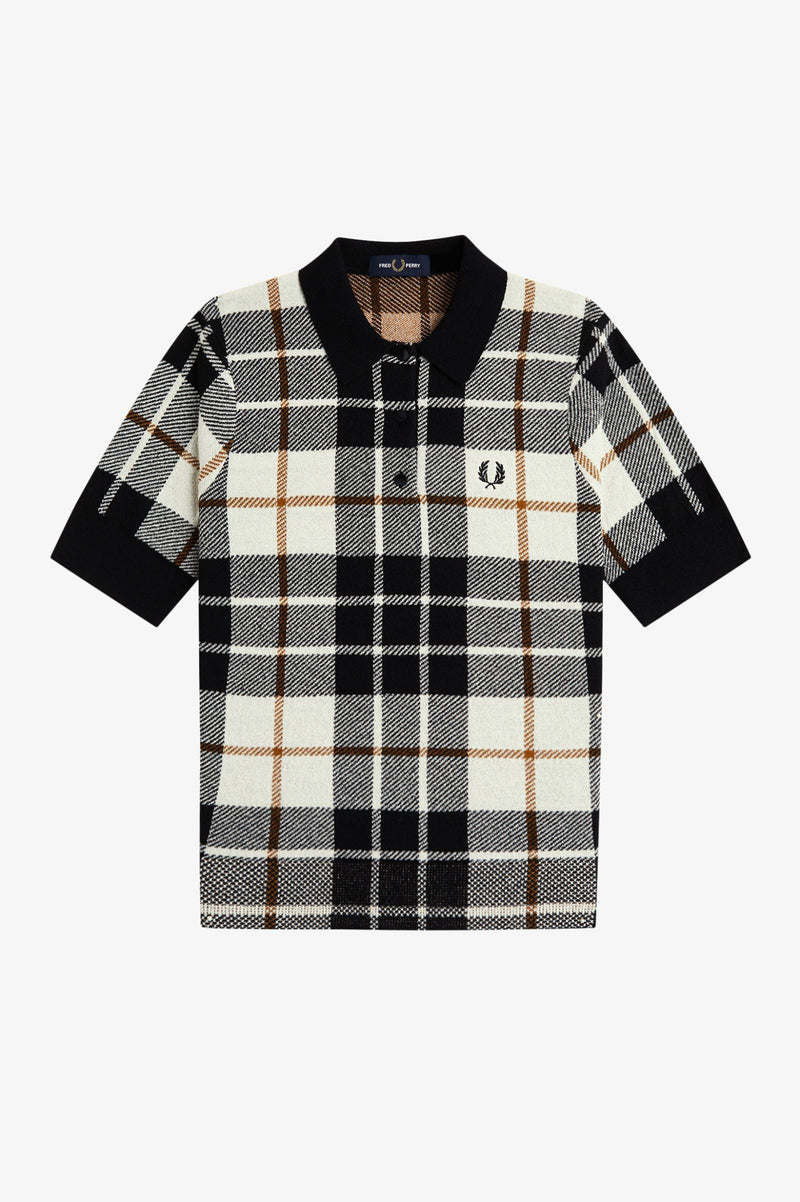 BOUCLE TARTAN KNITTED SHIRT