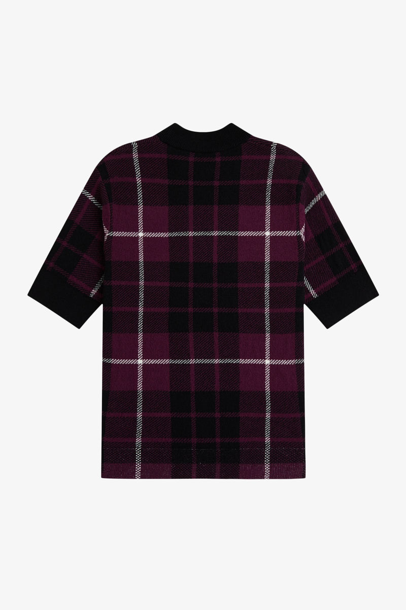 BOUCLE TARTAN KNITTED T-SHIRT