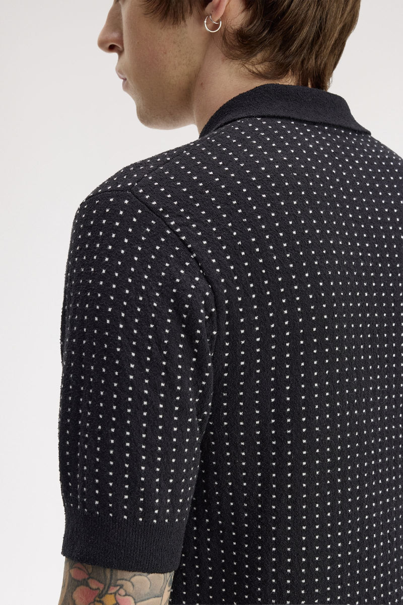 BOUCLE DOT KNITTED SHIRT