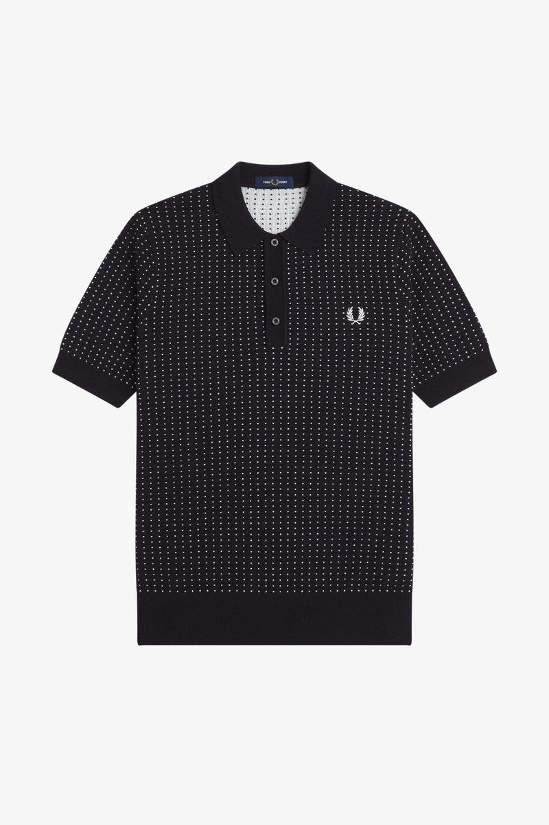 BOUCLE DOT KNITTED SHIRT