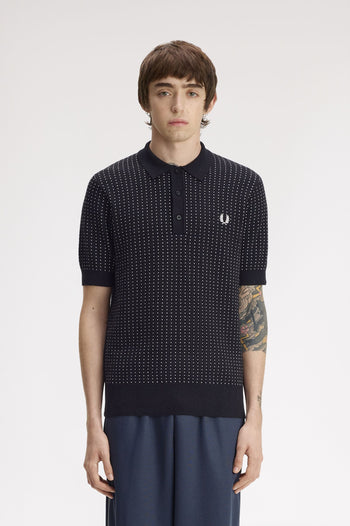 BOUCLE DOT KNITTED SHIRT