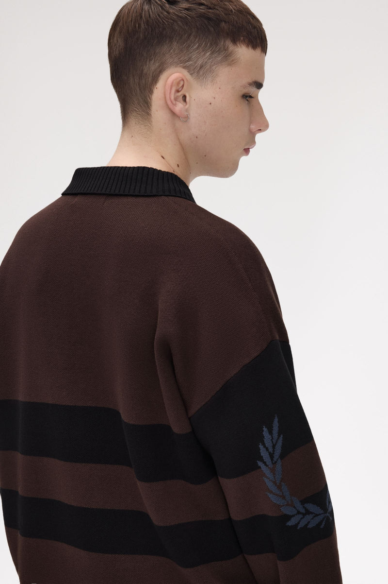 TIPPED GRAPHIC ZIP CARDIGAN