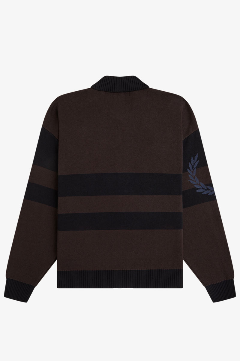 TIPPED GRAPHIC ZIP CARDIGAN