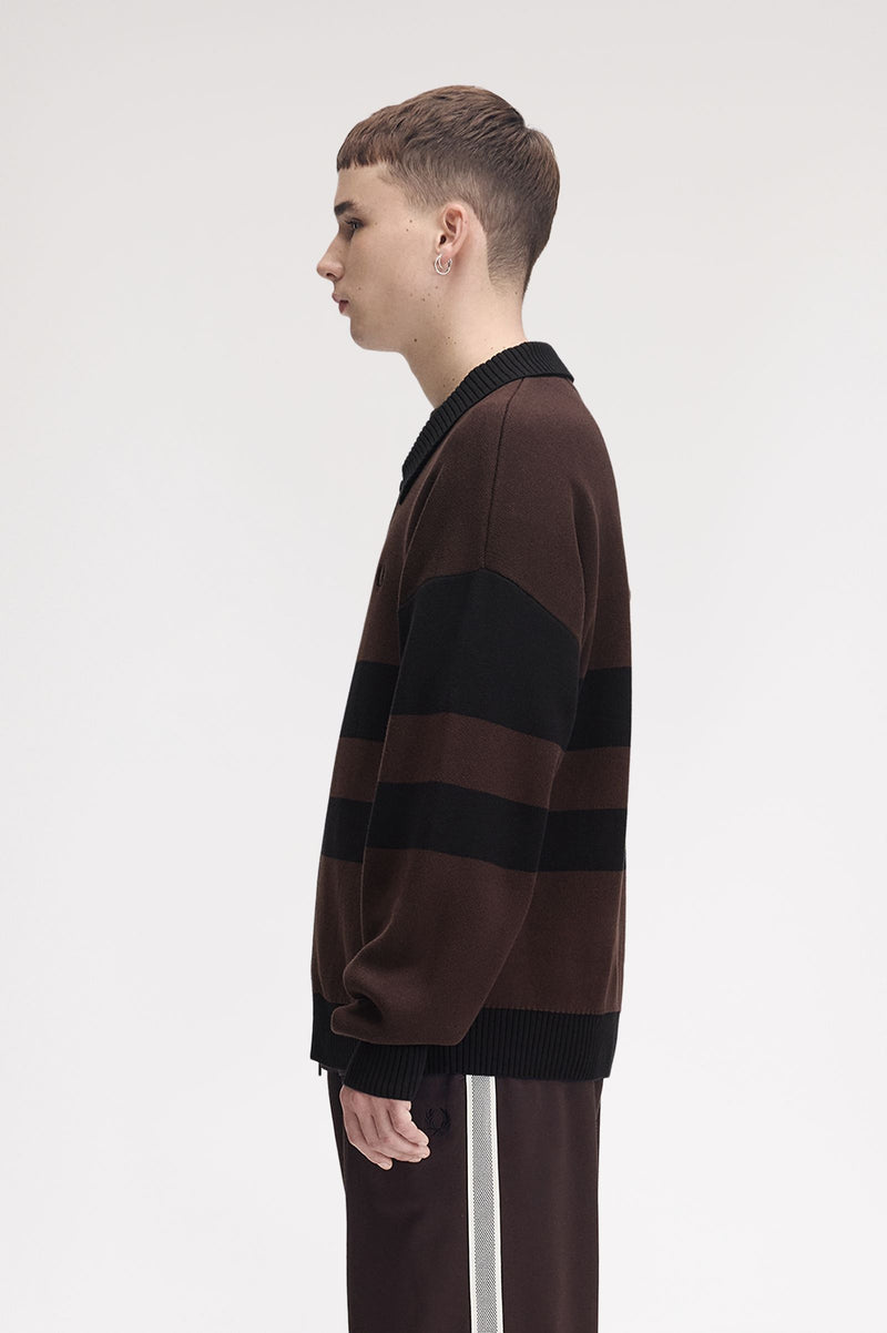 TIPPED GRAPHIC ZIP CARDIGAN
