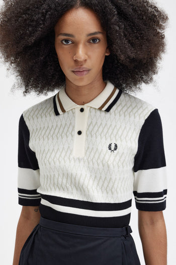 FRED PERRY JACQUARD KNITTED SHIRT