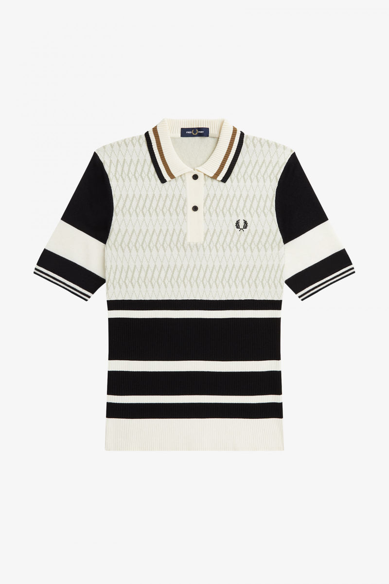 FRED PERRY JACQUARD KNITTED SHIRT