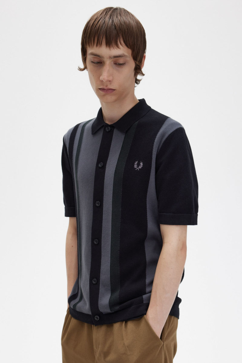 FRED PERRY STRIPED KNITTED SHIRT