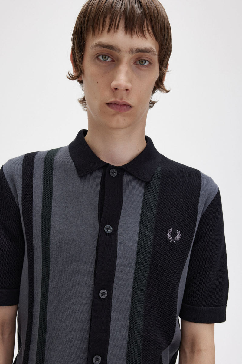 FRED PERRY STRIPED KNITTED SHIRT