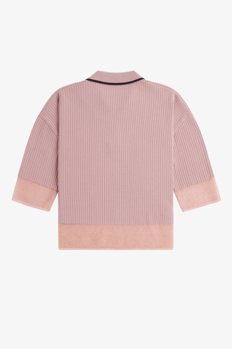 フレッドペリー Sheer Trim Knitted Shirt Sheer Trim Knitted