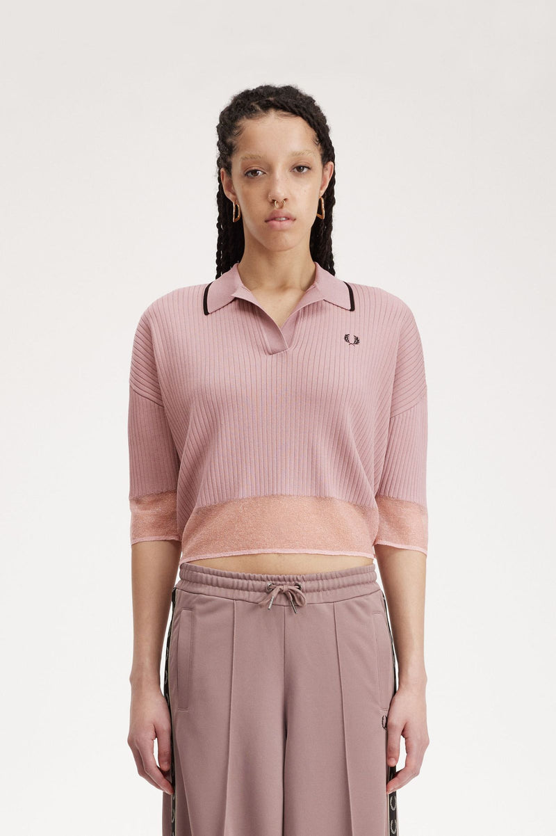 SHEER TRIM KNITTED SHIRT – 707