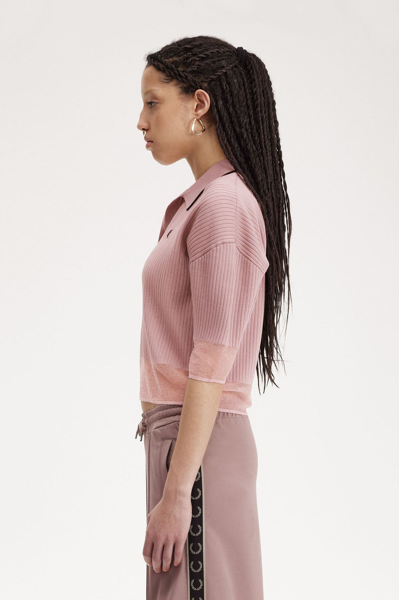 SHEER TRIM KNITTED SHIRT – 707