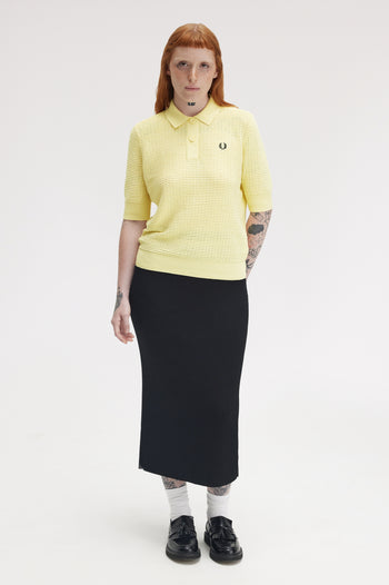 TEXTURED KNIT POLO SHIRT