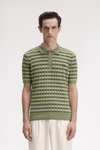 BOUCLE RIBBED KNITTED SHIRT