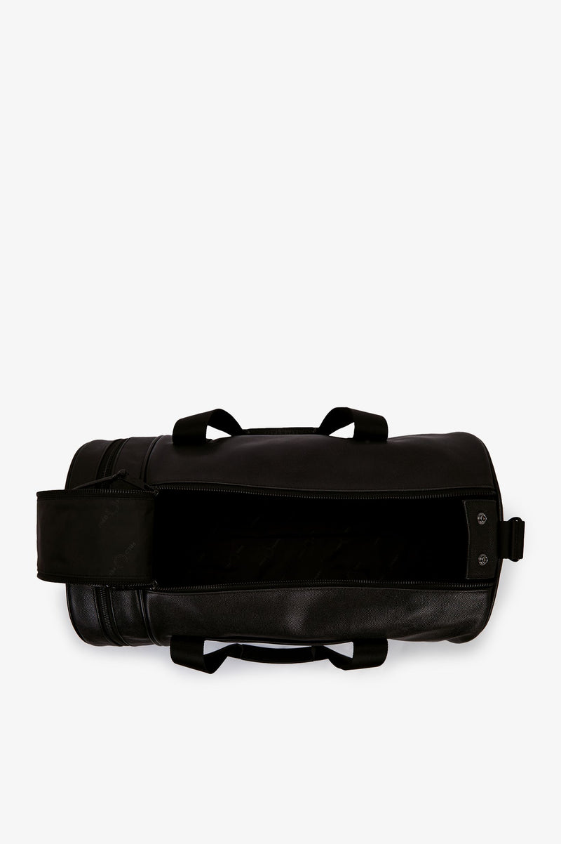 SCOTCHGRAIN LEATHER BARREL BAG