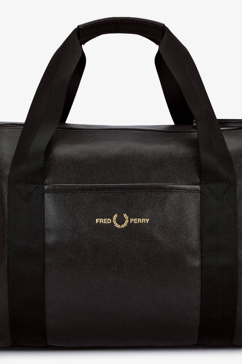 SCOTCHGRAIN LEATHER BARREL BAG