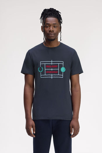 TENNIS COURT GRAPHIC T-SHIRT