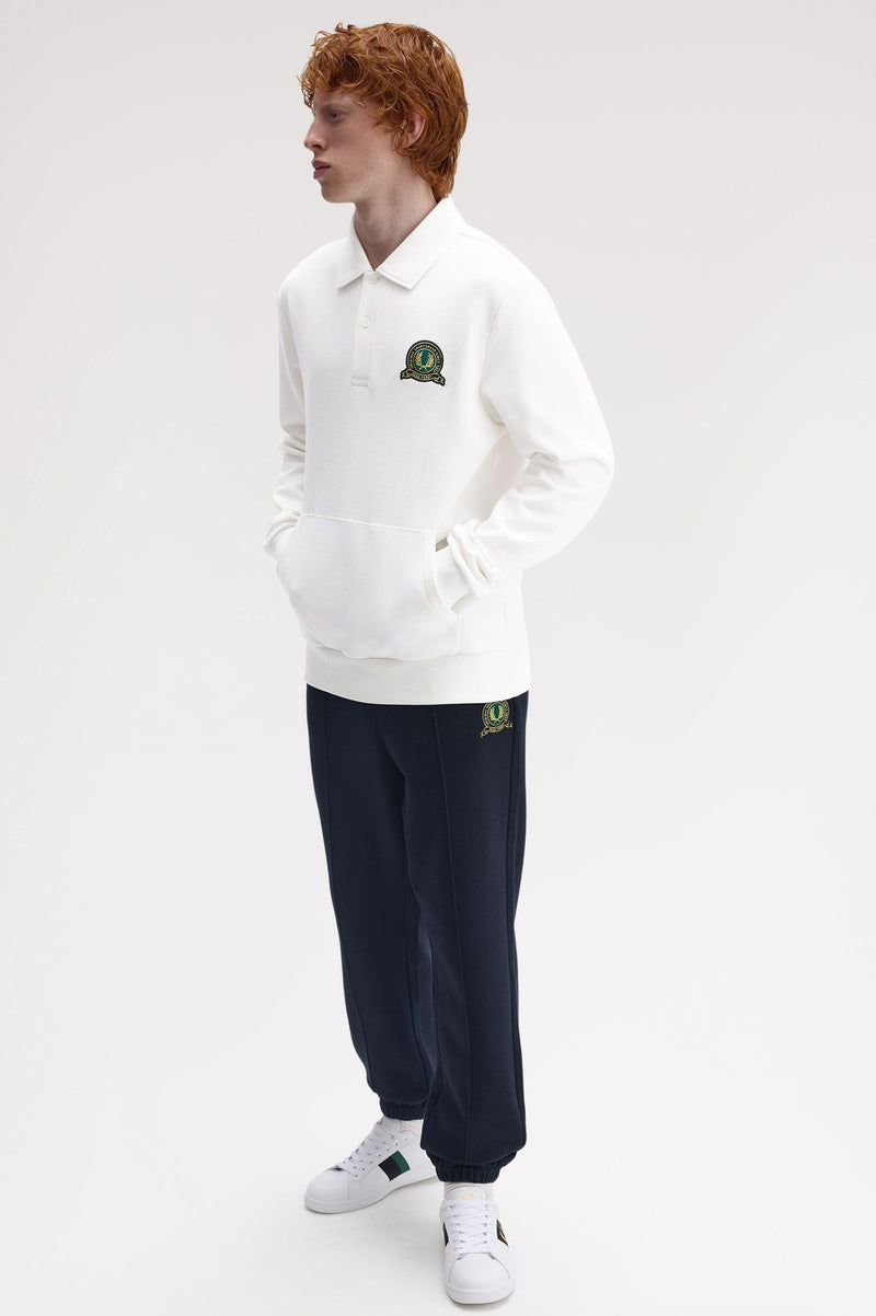 TENNIS BADGE COLLARED SWEATSHIRT