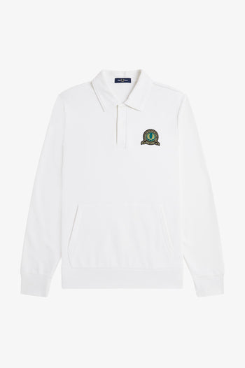 TENNIS BADGE COLLARED SWEATSHIRT