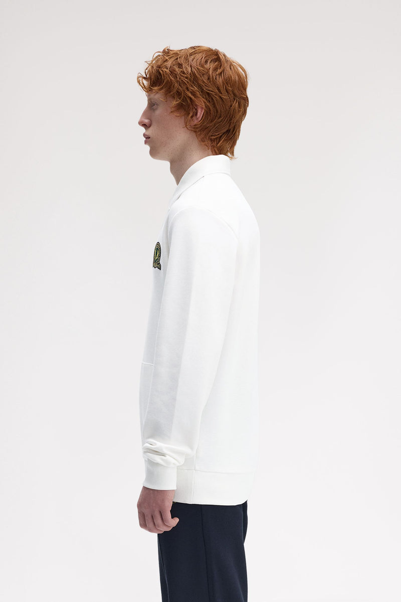 TENNIS BADGE COLLARED SWEATSHIRT