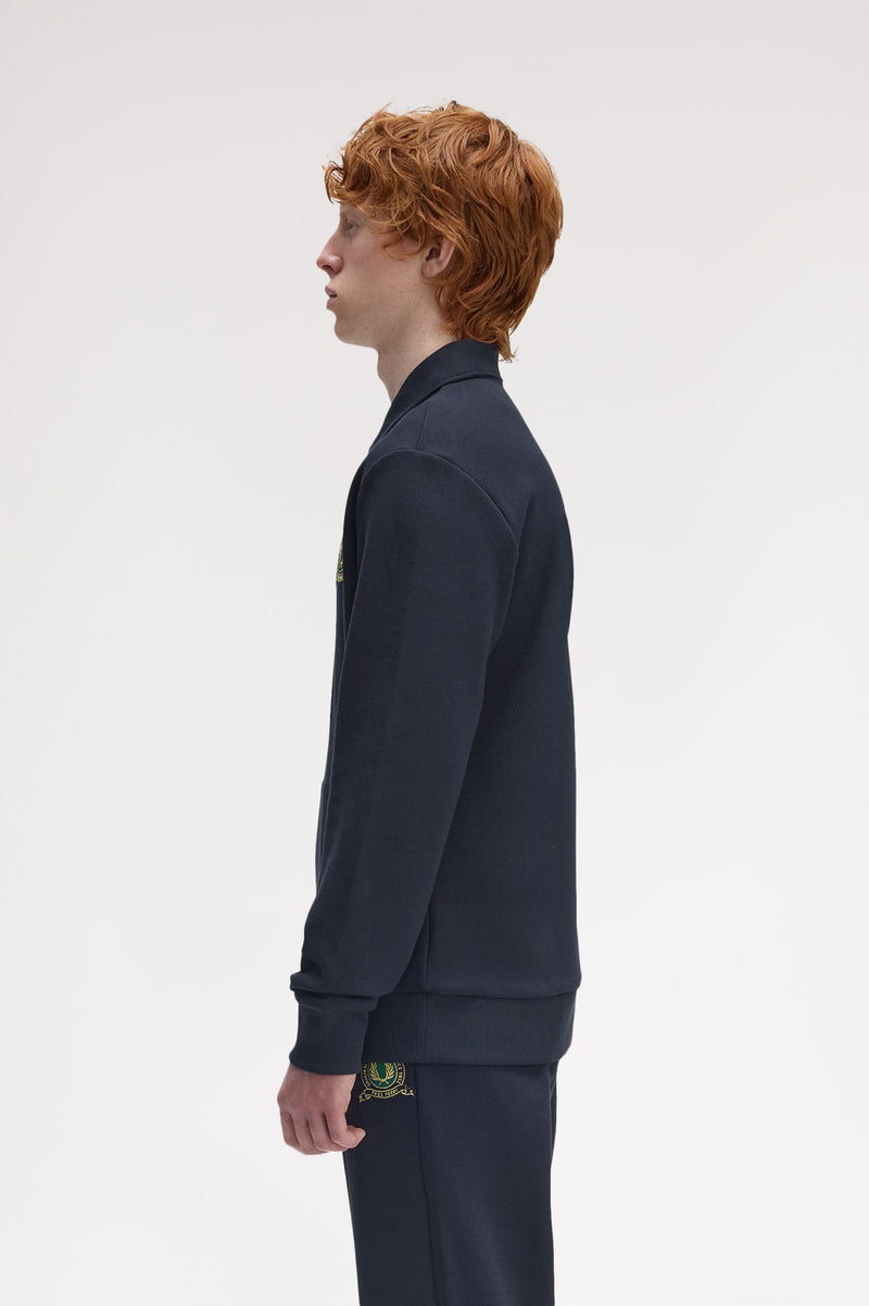 TENNIS BADGE COLLARED SWEATSHIRT