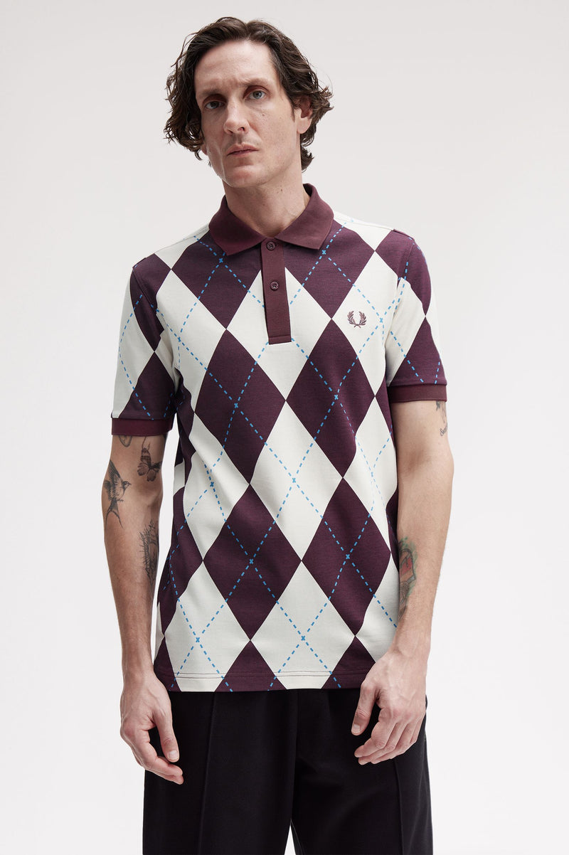 ARGYLE PRINT POLO SHIRT