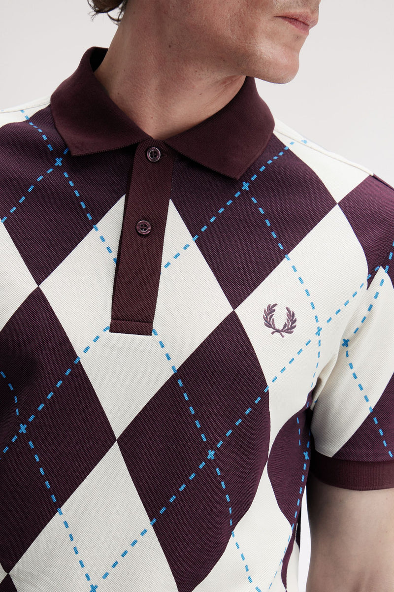 ARGYLE PRINT POLO SHIRT